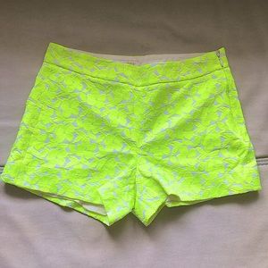 JCrew Neon floral embroidered shorts size 0